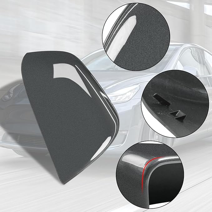 Jaronx Compatible with Tesla Model Y Side Mirror Cover 2020 2021 2022 2023, Rearview Door Wing Mirror Cover Cap Replacement for Tesla Model Y Accessories (Grey, Right)