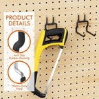 LIGHT DUST Utility Heavy Duty Pegboard Hooks - 5Pack Peg Board Accessories for Hanging Tools Fit 1/8" 1/4" Peg Holes - Pegboa