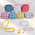 Travel Jewelry Case Small Jewelry Organizer Purse Jewelry Bag Women Christmas Gifts Jewelry Purse for Bracelet Rings Earring 