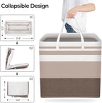 HomeHacks 2-Pack Large Laundry Basket, Waterproof, Freestanding Laundry Hamper, Collapsible Tall Clothes Hamper with Extended