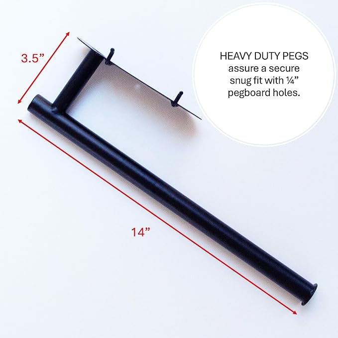 Peg Board Paper Towel Holder for Pegboard, Peg Board Accessory Kit with Heavy Duty Pegboard Hooks for Garage Workshop Craft R