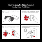 3M Double Sided Adhesive Pads 2 Square, 2 Rectangle & 2 Round Heavy Duty Mounting Tape for Dash Cam Mount Windshield GPS Camera Holder Dashboard & Outdoor Automotive Applications