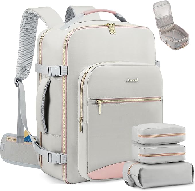 LOVEVOOK Travel Backpack for Women with Waist Strap,40L Cute Carry on Backpack Travels Essentials Personal Item Backpack for 