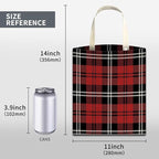 Car Trash Can, Hanging Car Organizer and Storage Bag, Trash Bin for Vehicle, Travelling, Camping Black and Red Checkerboard