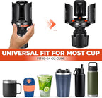 2024 Upgraded 2-in-1 Car Cup Holder Expander Adapter with Expandable Arm and Adjustable Base, 360° Rotation, Compatible with 