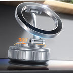 2026 Upgraded Vacuum Magnetic Car Phone Holder [89+LBS Suction/2800gf Magnet], Suction Cup Phone Mount, Ultra-Strong Magnetic Stand for Car/Mirror/Gym/Kitchen/iPhone17 16 15 14 13 12, Silver