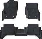 Auxko All Weather Floor Mats for Toyota Tacoma Double Cab 2024-2026 SR SR5 TRD Limted (Gas Only not Hybrid) TPE Liner Accessories Odorless Anti-Slip Interior Mat for 4th Gen Tacoma 4 Door Black
