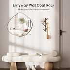 RRG Vertical Coat Rack Wall Mounted 16 Inch, Metal Vertical Hat Rack for Wall, Modern Coat Rack Tree for Hats, Jackets, Bags,