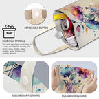 Cute Car Trash Can, Hanging Canvas Car Back Seat Organizer and Storage Bag, Funny Car Trash Bag For Travelling, Outdoor Watercolor Beautiful Flowers