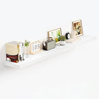 Vivelove White Floating Shelves 48 Inches Long, Wall Display Shelves with Invisible Brackets, for Bathroom Living Room Kitche
