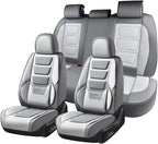Coverado Car Seat Covers Full Set, Seat Covers for Cars, Front Seat Covers and Back Seat Cover Waterproof Leather Automotive 