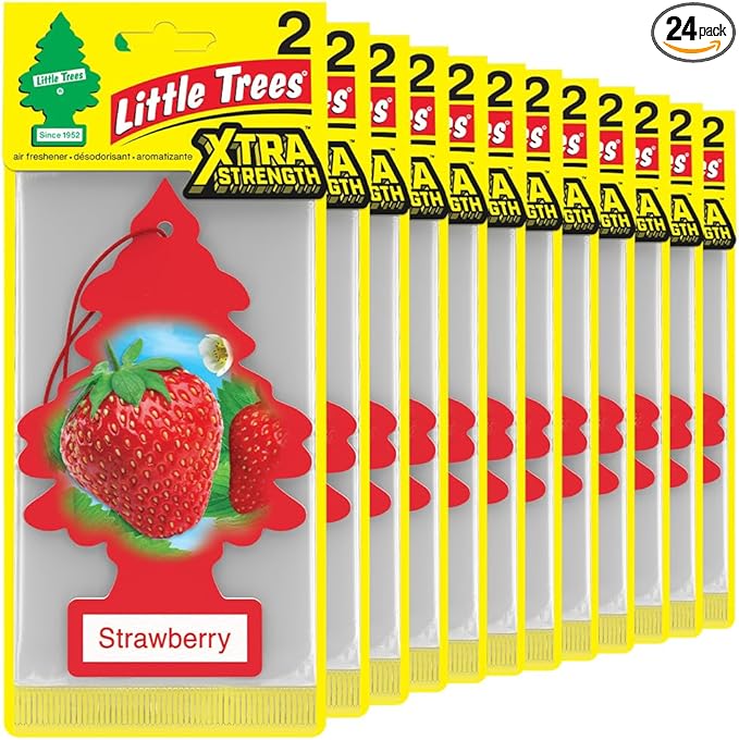 LITTLE TREES Car Air Freshener | Xtra Strength Provides Long-Lasting Scent for Auto or Home | Extra Boost of Fragrance | Stra