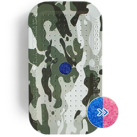 20Pcs 40g Rechargeable Gun Safe Dehumidifier, Blue to Pink Color Indicating Silica Gel Desiccant Canister - Camouflage,