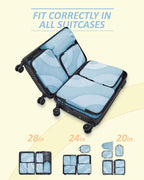 BAGSMART Compression Packing Cubes, 6 Set/4 Set/2 Set Travel Packing Cubes for Carry on Suitcases, Compression Suitcase Organ