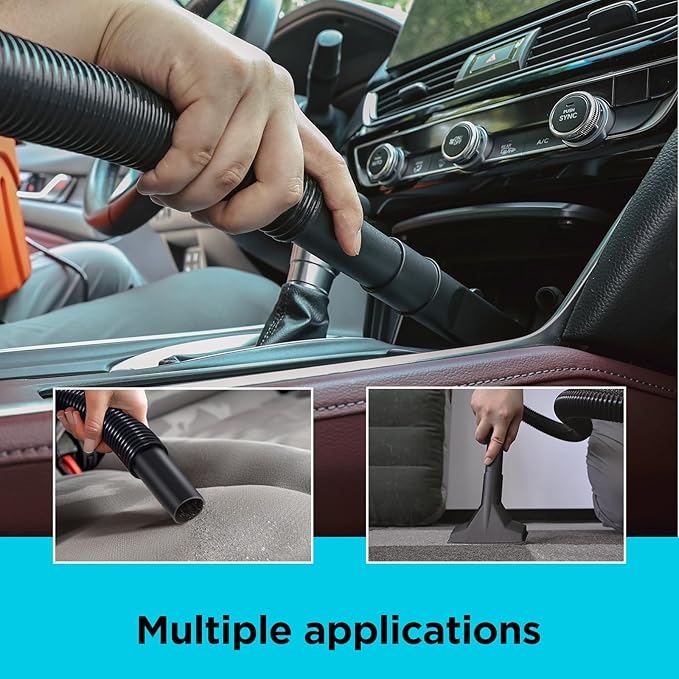 BLACK+DECKER 2.5 Gallon Shop Vac, 3 HP Wet Dry Vacuum with Powerful Suction, Portable for Garage Car and Home Use, Pet Hair C