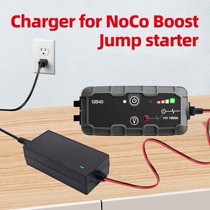 56W 14V AC/DC Adapter Charger Cable for NOCO Jump Starter Compatible with NOCO GB70 GB150 GB250+ GB251+ GB500 GB500+ Genius Boost Ultra Safe Lithium Jump Starter Battery 14V 56W Power Adapter Cord ﻿