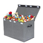 Mayniu Large Toy Box Chest Storage Bins with Lid, Toys Organizers Storage Boxes Basket with Sturdy Handles for Boys, Girls, L