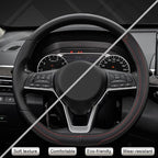 West Llama Customized Auto Car Steering Wheel Cover for Nissan,D Shaped Steering Wheel Cover for Rogue,Altima,Kicks (D-Shaped