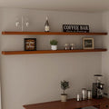 IEO Long Wooden Floating Shelves for Room Wall, Natural Wood Floating Shelves Wall Mounted Kitchen Shelf for Living Room, Bed