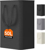 Lifewit 50L Slim Laundry Hamper, Narrow Small Laundry Basket with Handle for Dirty Clothes, Collapsible Tall Thin Laundry Bin