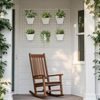 G.CORE Large Grid Wall Bins - 6Pack White Gridwall Accessories Hanging Cups with Back Hooks - Plastic Grid Wall Panels Organi