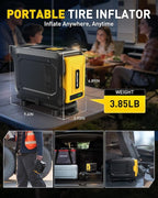 AUXITO AT1 150PSI Heavy Duty Tire Inflator Portable Air Compressor for Pickup Truck – Built in 26000mAh Power Station & 65W Fast Charging – Emergency Tire Air Pump for F-150, Off-Road, RV Camping