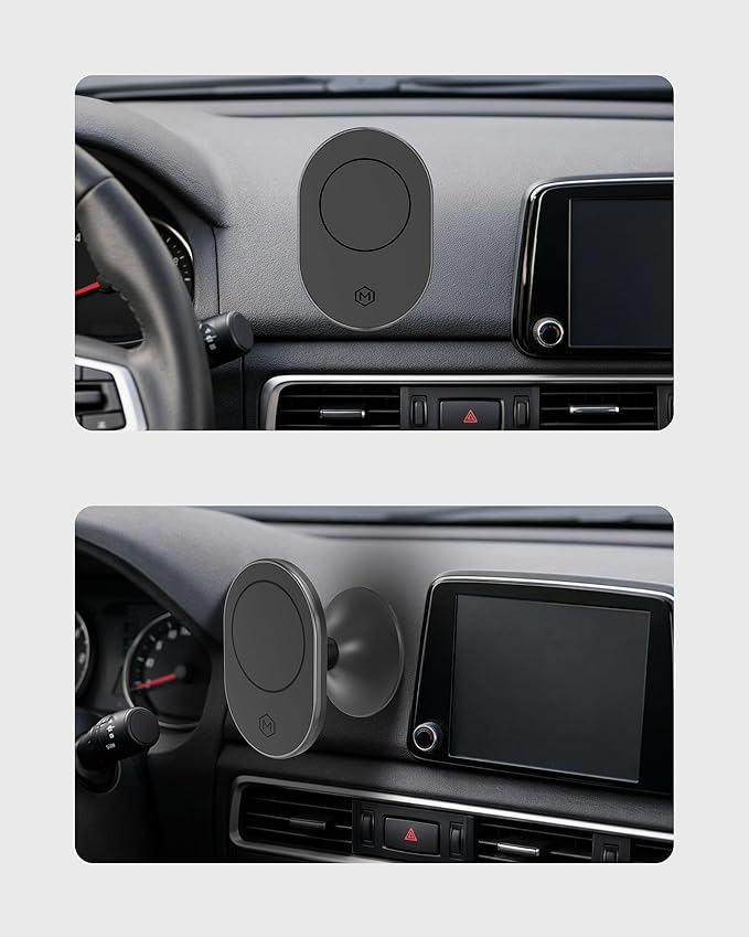 MagSafe Dash Mount Phone Holder - Magnetic Car Holder for iPhone 14/15/16/17, Smartphone MagSafe Cases, 360° Rotation, Sleek Clutter-Free Design, Secure Magnetic Dash Mount for Navigation
