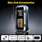 4000A Car Jump Starter with Air Compressor, Car Jumper 150PSI Portable Car Battery Jump Starter, 12V Jump Box Battery Pack