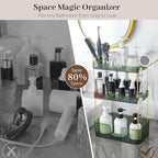 Aveniee Bathroom Counter Organizer,3 Tier Skincare Perfume Countertop Storage with Hair Dryer Rack and Toothbrush Holder, Cos