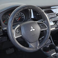 BDK Ergonomic Grip Steering Wheel Cover - Leather Performance Grip for Standard Size Wheels 14.5-15 inch Black
