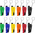 PIFOOG 12 Pcs Car Window Breaker Keychain Tool Seatbelt Cutter 3 in 1 Emergency Escape Tools Glass Breakers Seat Belt Cutters