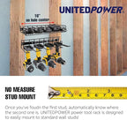 UNITEDPOWER Wall Mounted Power Tool Organizer Holder, Heavy Duty Utility Storage Rack for Battery Powered Hand Tools, Cordles
