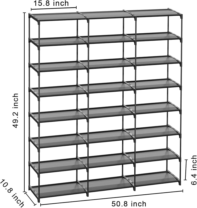 SMILHELTD Large Shoe Rack Shoe Storage Organizer for Entryway Heavy Duty Free Standing Shelves Space Saving for Sneakers Hall