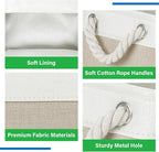 Bidtakay Small Baskets Fabric Storage Baskets for Organizing 3-Pack 12x8x5 Inch Collapsible Storage Bins for Shelves Canvas B