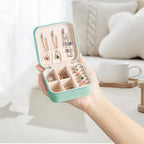 5pack/PU Leather Travel Jewelry Case, Mini Jewelry Box, Small Jewelry Organizer Portable Display Jewelry Storage Case for Rin
