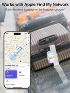 TopMade Smart Luggage Tag with Find My, Premium Leather Luggage Tags for Suitcase, Travel Bags, Backpacks, Anti-Lost Suitcase