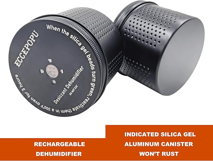 Gun Safe Dehumidifier 200g - Silica Gel Desiccant Canister, Moisture Absorber for Gun Cabinets & Safes, Protect 80 Cubic Feet