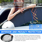 Karltys 3PCS Windshield Sun Shade for 2018-2024 Chevy Equinox, Thickened Reflective Front and Side Window Sunshade Custom Fit Equinox, Foldable Sun Visor Cover Protector Blocks Heat UV Rays