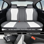 Coverado Seat Covers, Car Seat Covers Full Set, White Car Seat Cover, Car Seat Cushion Waterproof, Front Seats Back Seat Cove