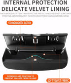 Sunglasses Holder for Car, Universal Car Visor Glasses Storage Case, Auto Eyeglasses Organizer Protective Box with Hidden Magnetic Closure, Vehicle Visor Accessories