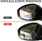 LivTee Blind Spot Car Mirror，Asymmetric Fan Shaped HD Glass Frameless Convex Rear View Mirror with wide angle Adjustable Stick for Cars SUV and Trucks, Pack of 2