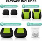 FH Group Automotive Car Seat Covers Front Set Premium 3D Air Mesh Front Seat Covers, Airbag Compatible Universal Fit Interior