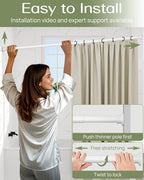 ALLZONE Heavy Duty Tension Shower Curtain Rod 28-42 Inches for Bathroom, Window, Non-Slip, Adjustable with Strong Spring Pole