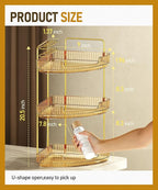 EUHOME 3-Tier Corner Bathroom Counter Organizer Makeup Cosmetic Storage, Tool-Free Installation Acrylic Vanity Shelf, Counter