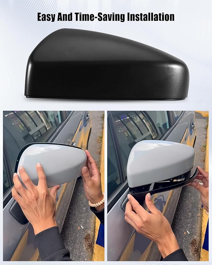 Mirror Cover Driver Side Fit for Subaru Impreza 2017 2018 2019 2020 2021 2022 2023 W/O Turn Light, Left Rearview Mirror Cover Replace 91054FL00A, Black