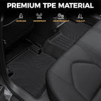 Floor Mats for Toyota Camry 2018-2024, All Weather Floor Mats Trunk Cargo Liner and Door Sill Guards Accessories, Full Coverage Set (Not fit AWD or Hybrid Models)