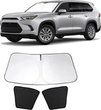 3PCS Car Window Shades Front Windshield Sun Shade Foldable Window Shade Custom Fit for Honda Odyssey 2018-2024 Accessories Car Shades for Front Windows Anti-UV Rays Block Heat