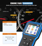 OBD2 Scanner with Upgrade Battery Tester - Diagnostic Tool for Cars that Check Engine Light & Emissions Readiness Read and