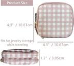 Travel Jewelry Case Small Jewelry Organizer Purse Jewelry Bag Women Jewelry Purse Double Layers for Bracelet Rings Earring Ne
