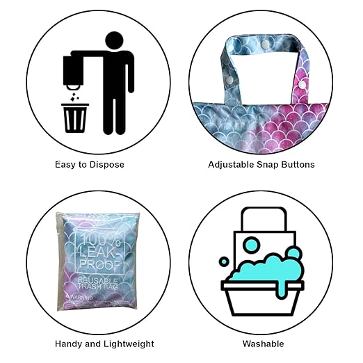 Cute Hanging Car Trash Garbage Bag 100% Leakproof Waterproof Multipurpose for Car Back Front Seat Console with Hanging Strap (Mermaid)